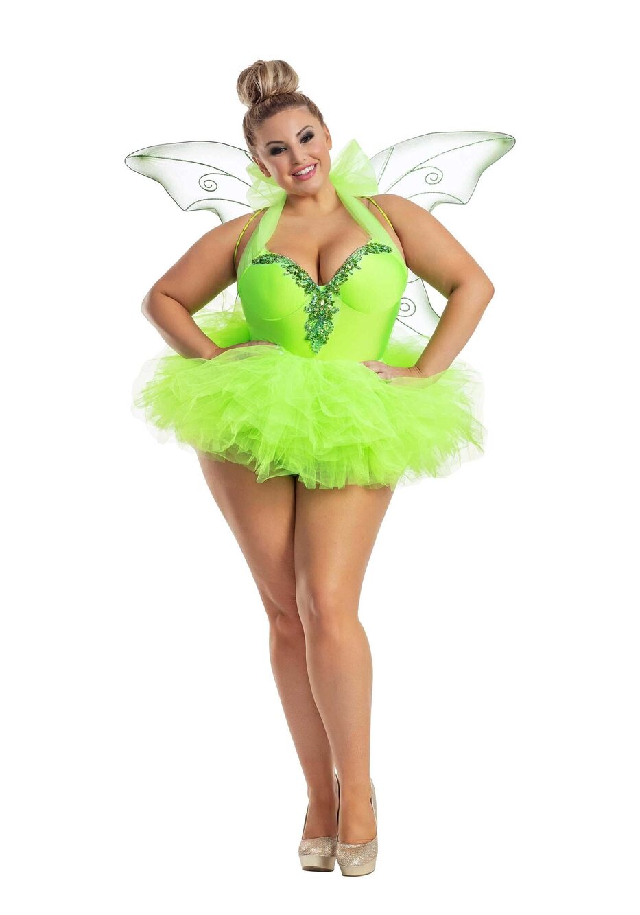 9295 Plus Size Tink Costume, Green, 5X
